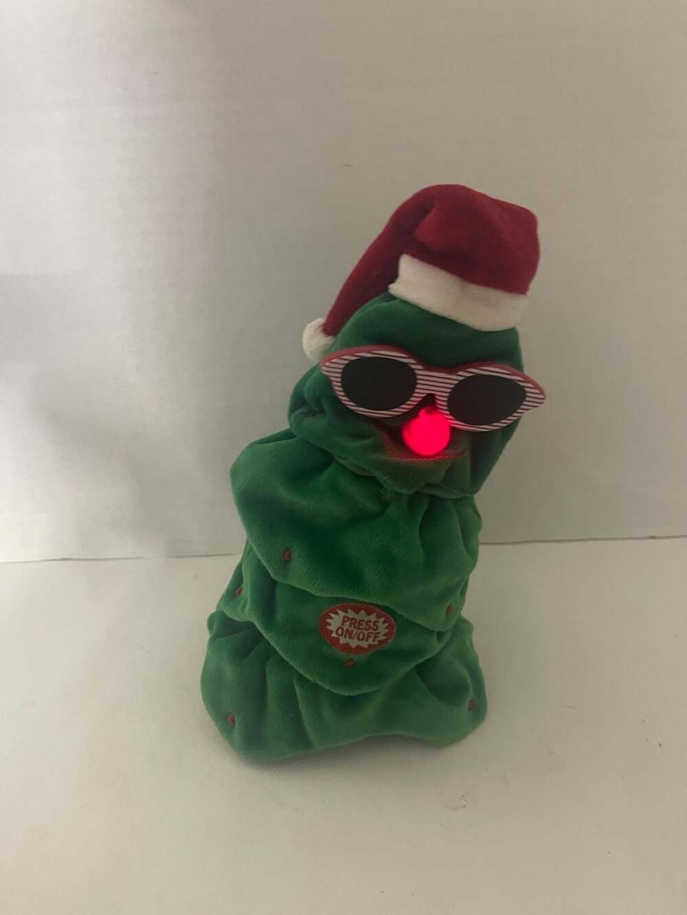 (Restored) Dan Dee Animated Dancing Plush Christmas Tree w/ Sunglasses Works
